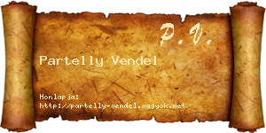 Partelly Vendel névjegykártya